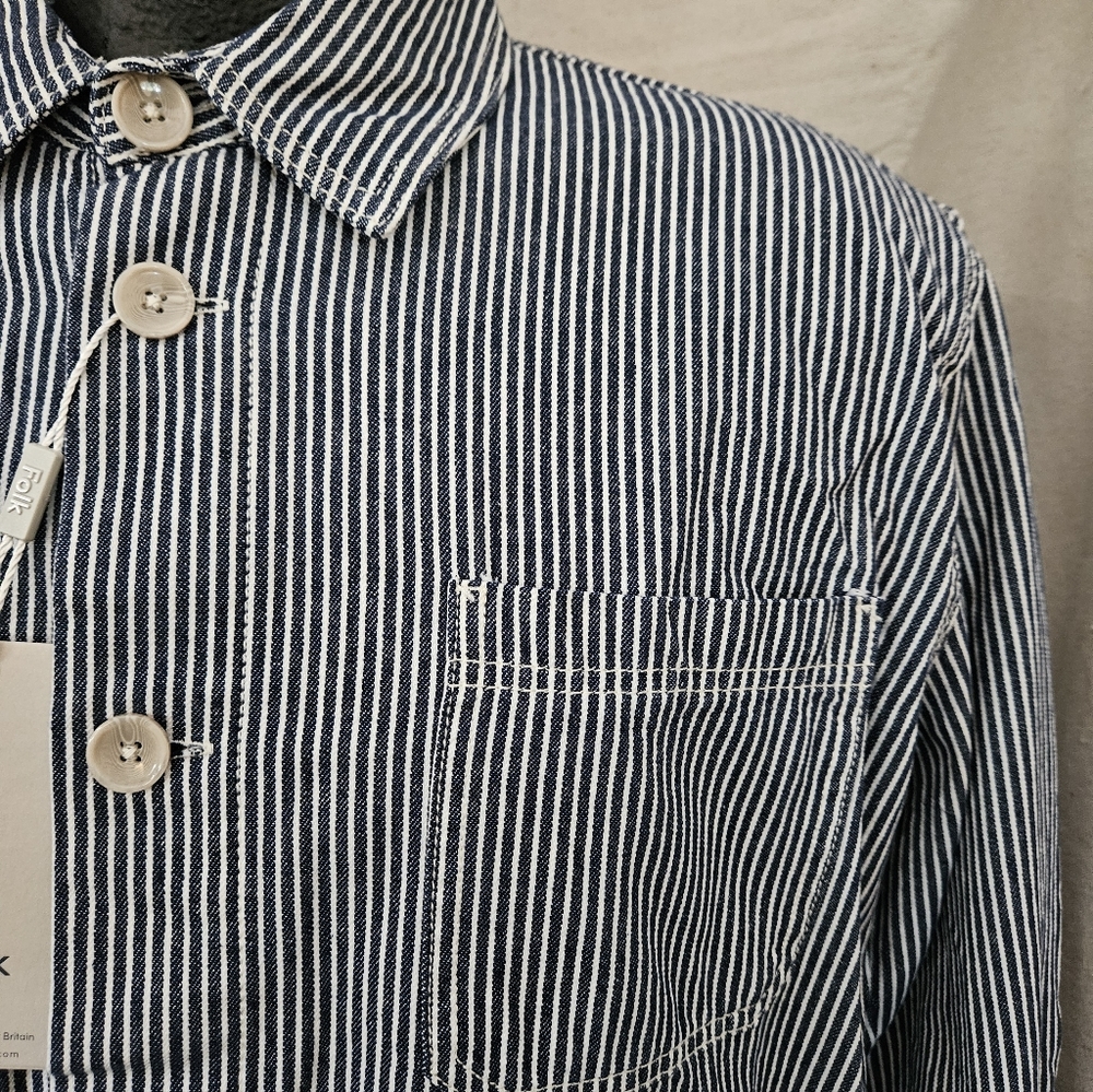 FOLK Clothing Mens Utility Jacket Shirt Sz Small NWTG London England NEW Chore - Picture 4 of 9